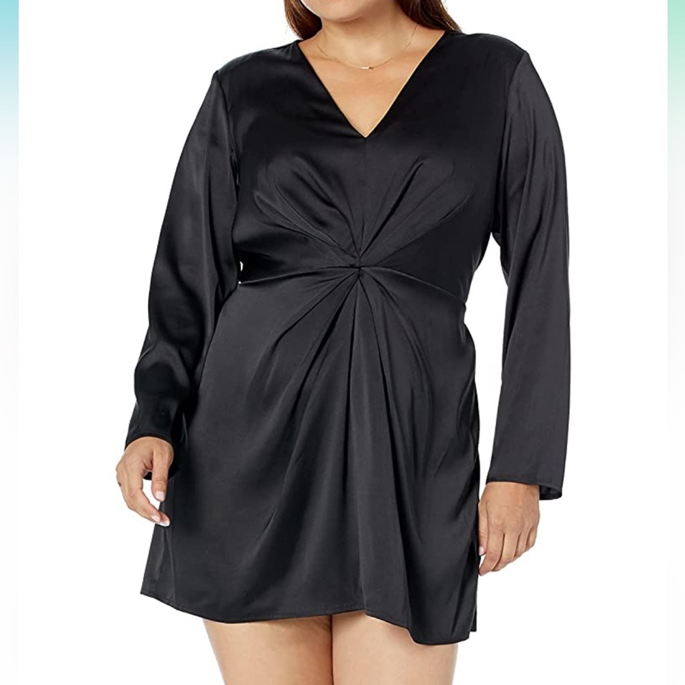 Amazon Black Satin Dress